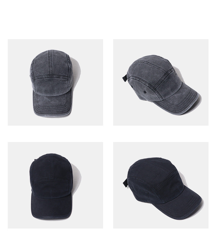 Pandaize Unisex Washed Vintage 5-Panel Baseball Cap - Distressed Retro Style, Adjustable