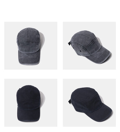 Pandaize Unisex Washed Vintage 5-Panel Baseball Cap - Distressed Retro Style, Adjustable