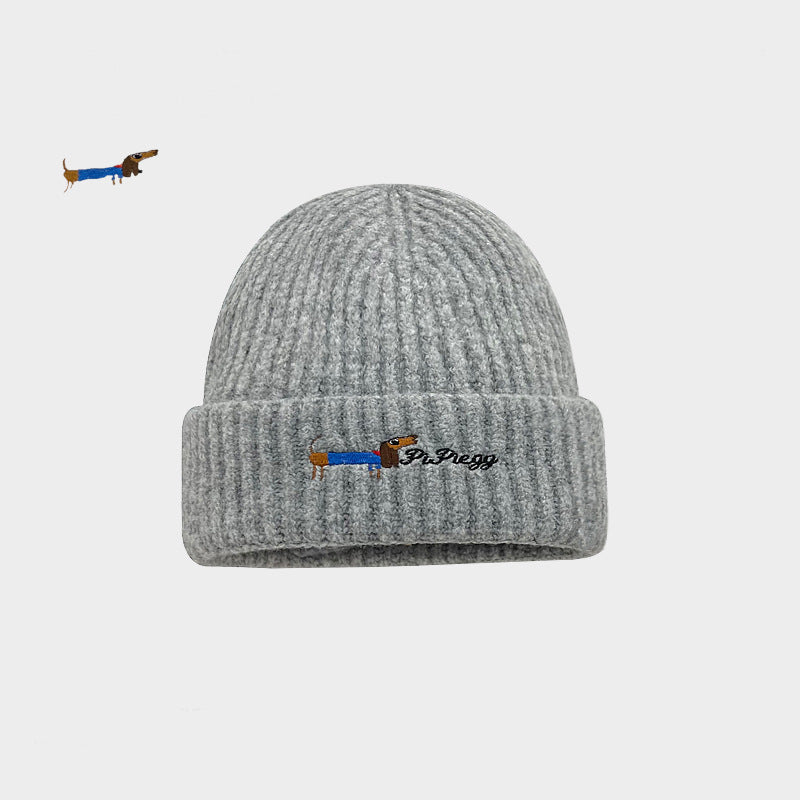 Vintage Animal Embroidered Hat - Winter Windproof Ear Protection Cotton Cap - Unisex Cold Weather Outdoor Beanie