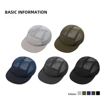 Pandaize Breathable Mesh 5-Panel Cap – Quick-Dry Hat for Camping & Sports