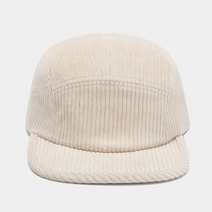 Retro 5-Panel Corduroy Cap – Solid Color, Unisex Fall & Winter Streetwear Hat