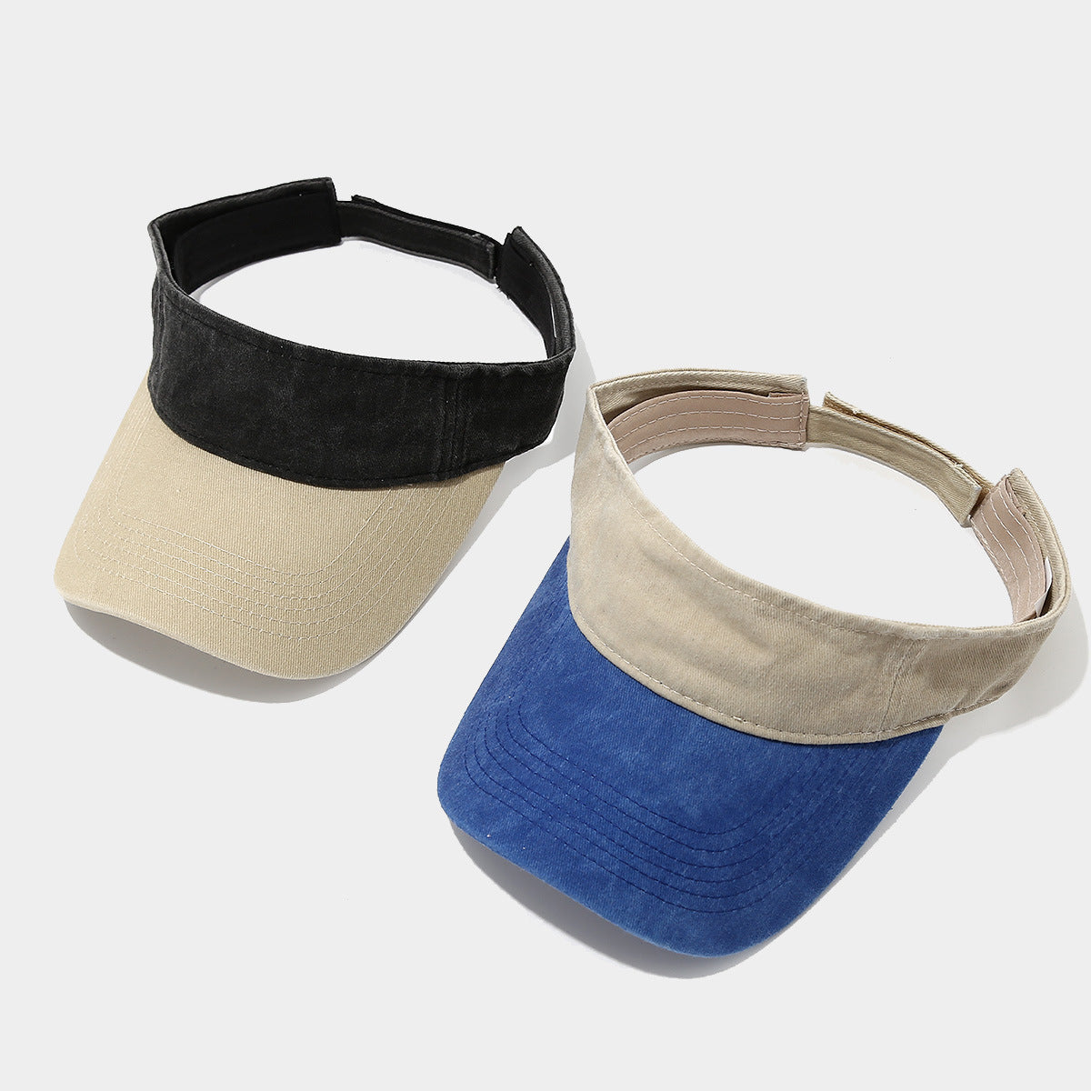 Gorra vintage con visera lavada - Gorra unisex para deportes al aire libre, transpirable y con protección UV, sin visera superior para hombre y mujer