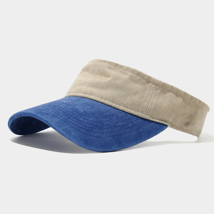 Gorra vintage con visera lavada - Gorra unisex para deportes al aire libre, transpirable y con protección UV, sin visera superior para hombre y mujer