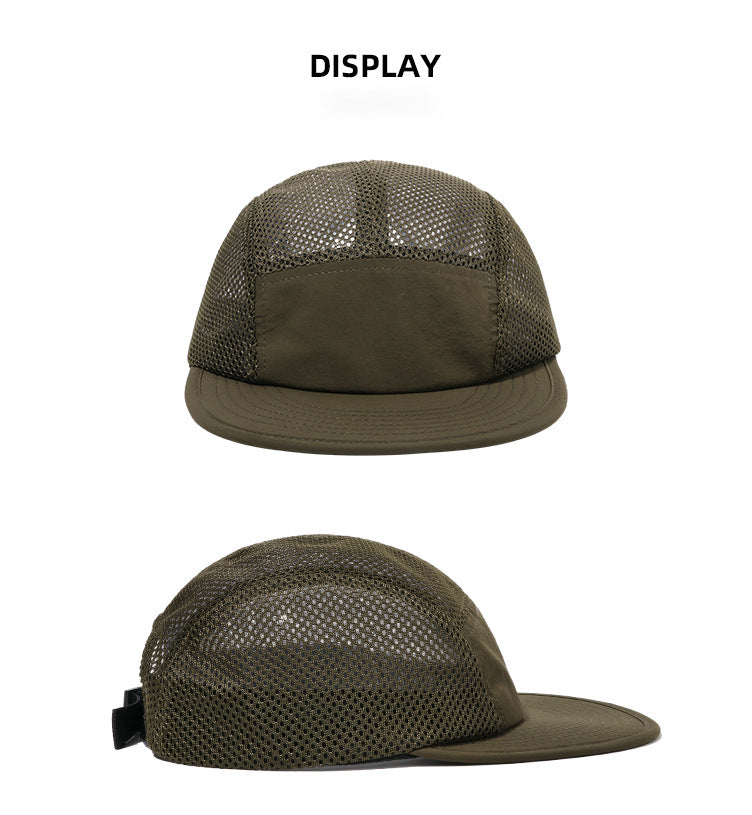 Pandaize Breathable Mesh 5-Panel Cap – Quick-Dry Hat for Camping & Sports