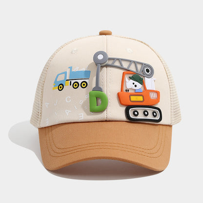 Pandaize キッズ ベースボールキャップ - かわいい漫画柄 調節可能なサンハット 男の子と女の子用 通気性メッシュ 夏用 日焼け防止 子供用帽子 (3～10歳)