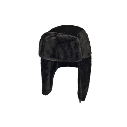 "Winter New Arrival Cotton Hat for Outdoor Cycling - Windproof, Thickened with Rabbit Fur Ear Protection, Cozy Northeastern Style" Black Hat - Size undefined