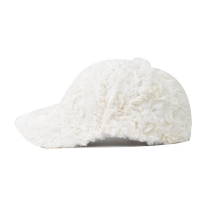 Pandaize New Plush Thick Warm Baseball Cap – Solid Color Winter Outdoor Hat