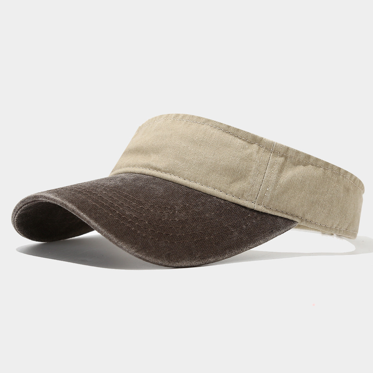 Gorra vintage con visera lavada - Gorra unisex para deportes al aire libre, transpirable y con protección UV, sin visera superior para hombre y mujer