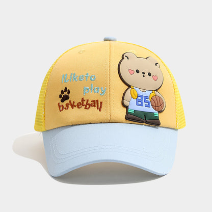 Pandaize キッズ ベースボールキャップ - かわいい漫画柄 調節可能なサンハット 男の子と女の子用 通気性メッシュ 夏用 日焼け防止 子供用帽子 (3～10歳)