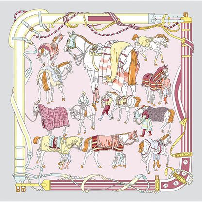 Silk Scarf, Printed Square Silk Twill Bandana, High-End Luxury Mulberry Silk Small Square Scarf for Packaging & Fashion