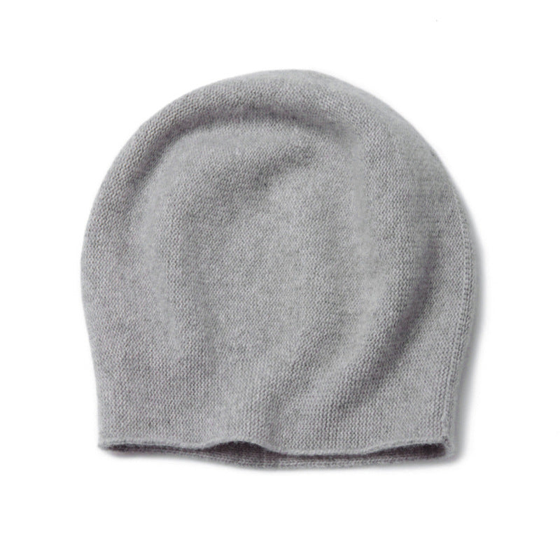 Luxurious 100% Merino Wool Knit Beanie with Stylish Rolled Edge - Unisex Fashionable Hat for Fall/Winter Ash Hat - Size undefined