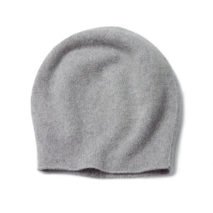 Luxurious 100% Merino Wool Knit Beanie with Stylish Rolled Edge - Unisex Fashionable Hat for Fall/Winter Ash Hat - Size undefined