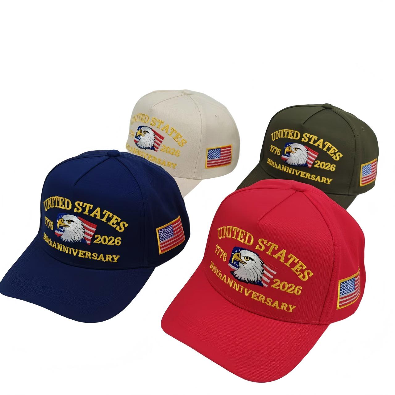 250th Anniversary Embroidered Baseball Cap | USA Independence Day Style