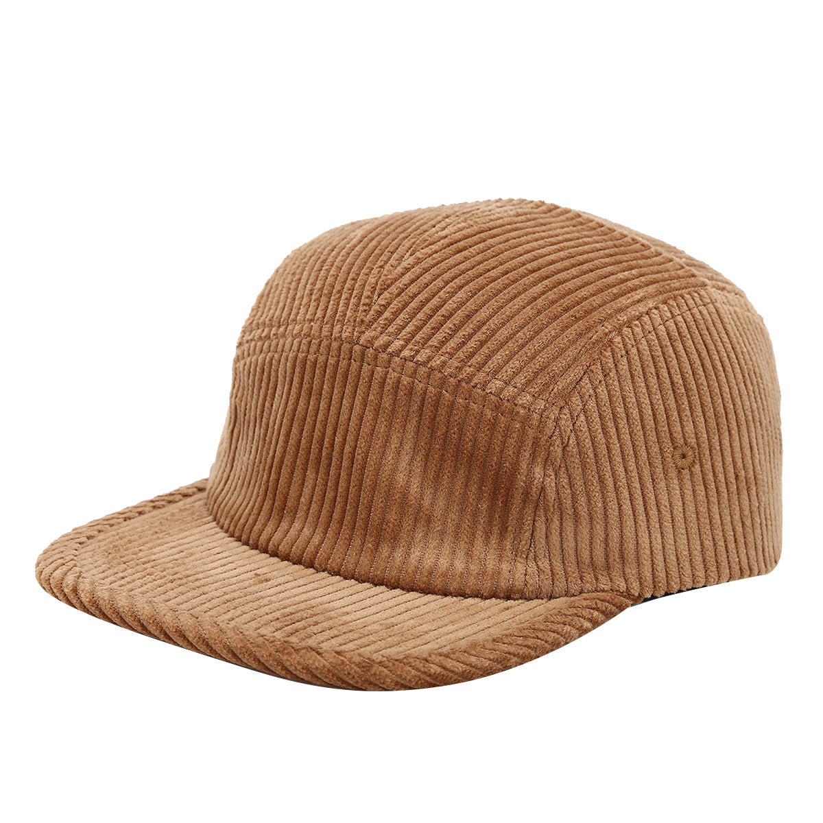Retro 5-Panel Corduroy Cap – Solid Color, Unisex Fall & Winter Streetwear Hat