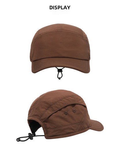 Pandaize Nylon Quick-Dry Baseball Cap – 5-Panel Work Hat for Men & Women, Adjustable Elastic Drawstring