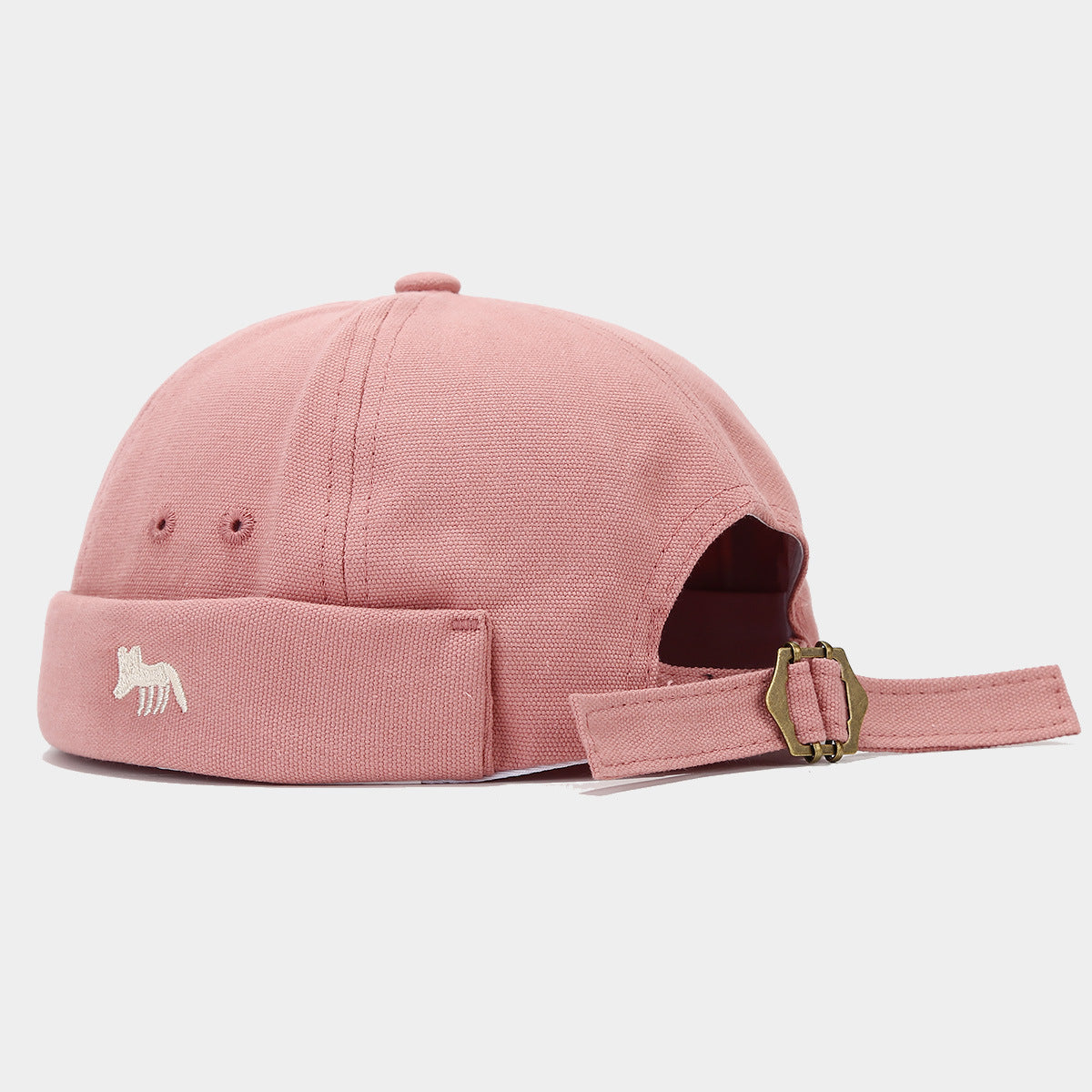 "Stylish Fox Embroidered Sailor Hat - Unisex Summer Must-Have with Fashionable Flair" Light Pink Hat - Size undefined