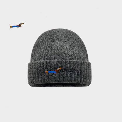 Vintage Animal Embroidered Hat - Winter Windproof Ear Protection Cotton Cap - Unisex Cold Weather Outdoor Beanie