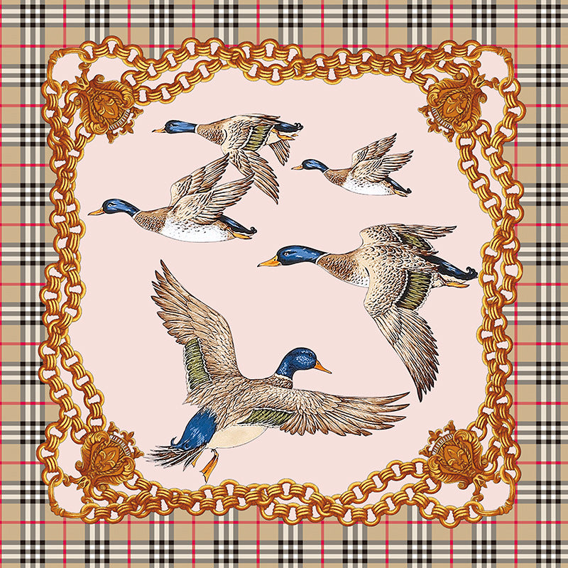 Silk Scarf, Printed Square Silk Twill Bandana, High-End Luxury Mulberry Silk Small Square Scarf for Packaging & Fashion