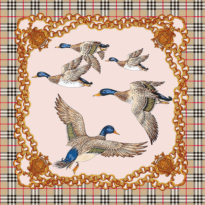 Silk Scarf, Printed Square Silk Twill Bandana, High-End Luxury Mulberry Silk Small Square Scarf for Packaging & Fashion