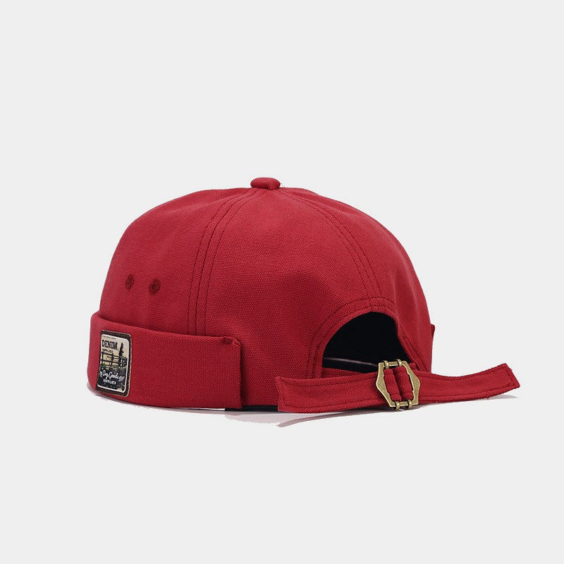 Chic Vintage Style Unisex Bucket Hat for Spring - Versatile and Hip-hop Inspired Deep Red Hat - Size undefined