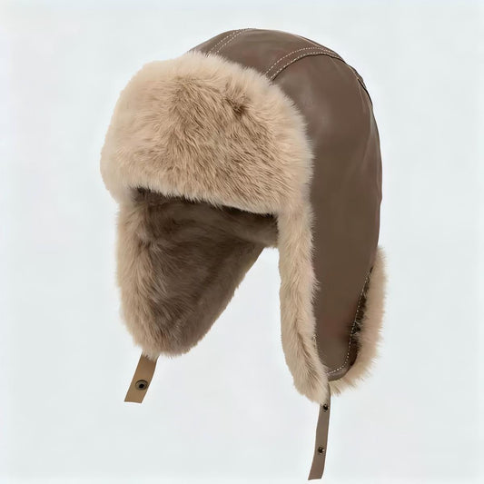 Unisex Winter Thermal Riding Hat - Windproof Ski Beanie with Ear & Neck Protection - Fleece Lined Cold Weather Cap