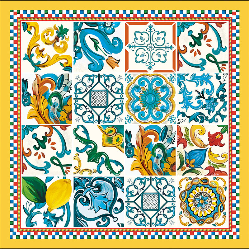 Silk Scarf, Printed Square Silk Twill Bandana, High-End Luxury Mulberry Silk Small Square Scarf for Packaging & Fashion