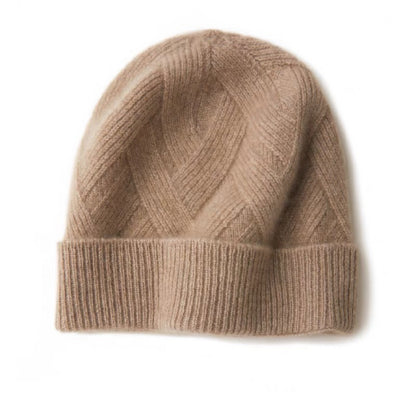 "Women's Cashmere Winter Hat - Stylish, High-End, Soft Knit for Cold Weather with Ear Protection" Warm Sand(Khaki) Hat - Size undefined
