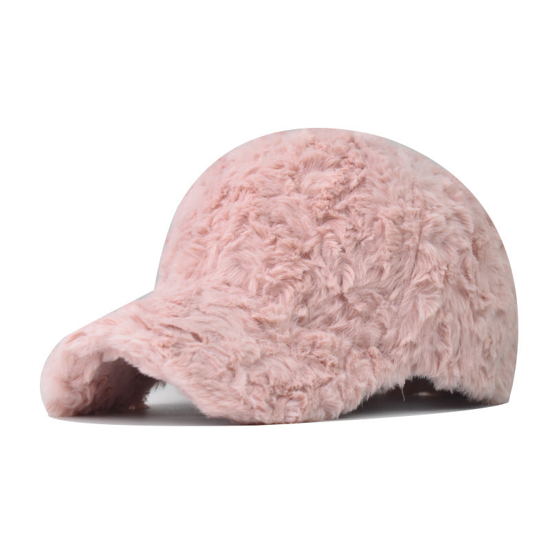Pandaize New Plush Thick Warm Baseball Cap – Solid Color Winter Outdoor Hat