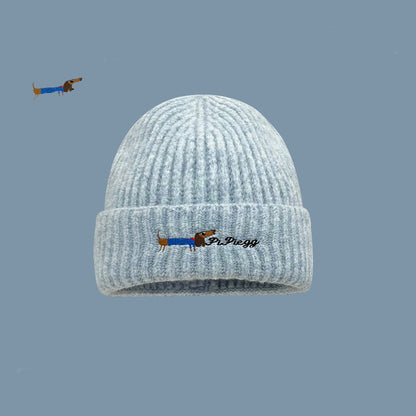 Vintage Animal Embroidered Hat - Winter Windproof Ear Protection Cotton Cap - Unisex Cold Weather Outdoor Beanie