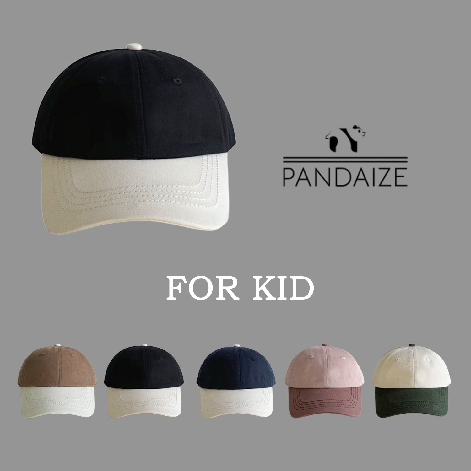 PANDAIZE Kids' Colorblock Baseball Cap - Stylish, Adjustable, and Comf ...