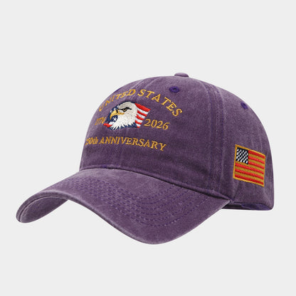 USA 250th Anniversary Embroidered Baseball Cap