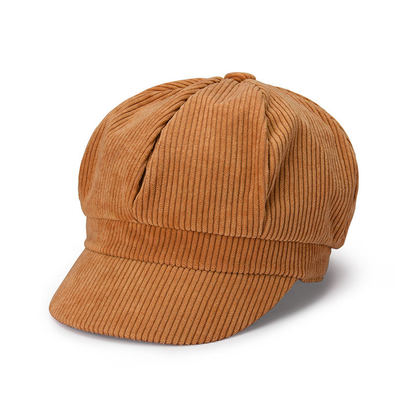 Artist Beret - Unisex Octagonal Hat for Spring and Autumn, Traveler's Newsboy Cap with Duckbill - Stylish Headwear for Men and Women Warm Sand(Khaki) Hat - Size undefined