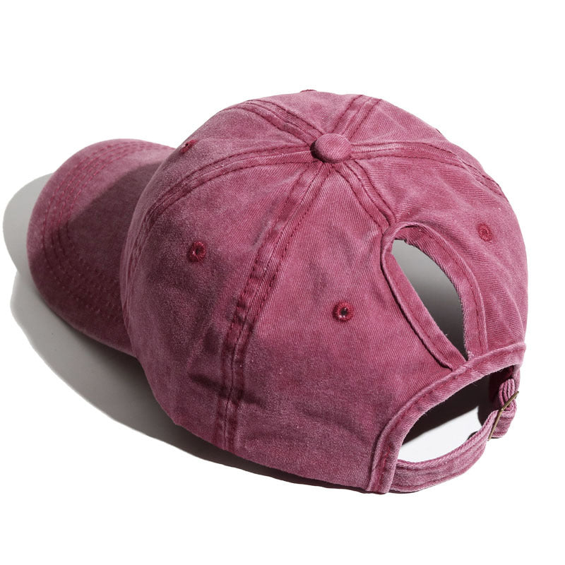Gorra de béisbol con cola de caballo jubilada y encantada para mujer en primavera y verano
