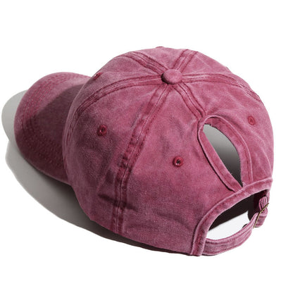 Gorra de béisbol con cola de caballo jubilada y encantada para mujer en primavera y verano