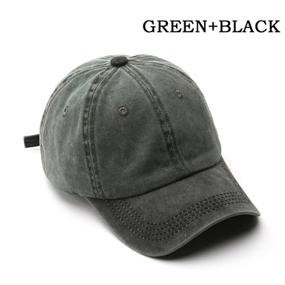 Gorra de béisbol lavada con bloques de color Pandaize, ajustable, elegante y clásica.