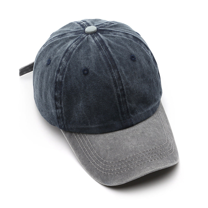 Gorra de béisbol lavada con bloques de color Pandaize, ajustable, elegante y clásica.