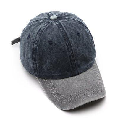 Gorra de béisbol lavada con bloques de color Pandaize, ajustable, elegante y clásica.