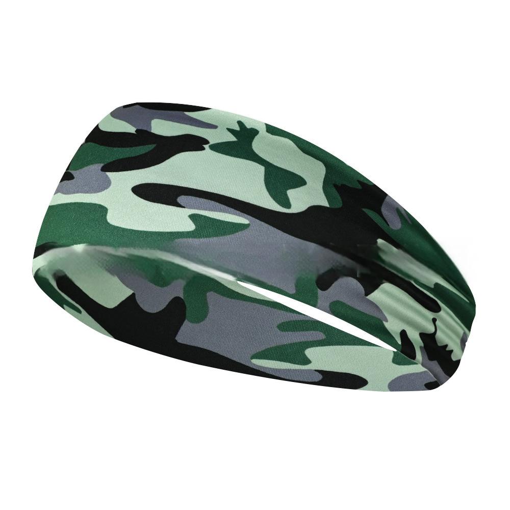 Camo Print Sports Headbands, Yoga Sport Sweat Headband 
