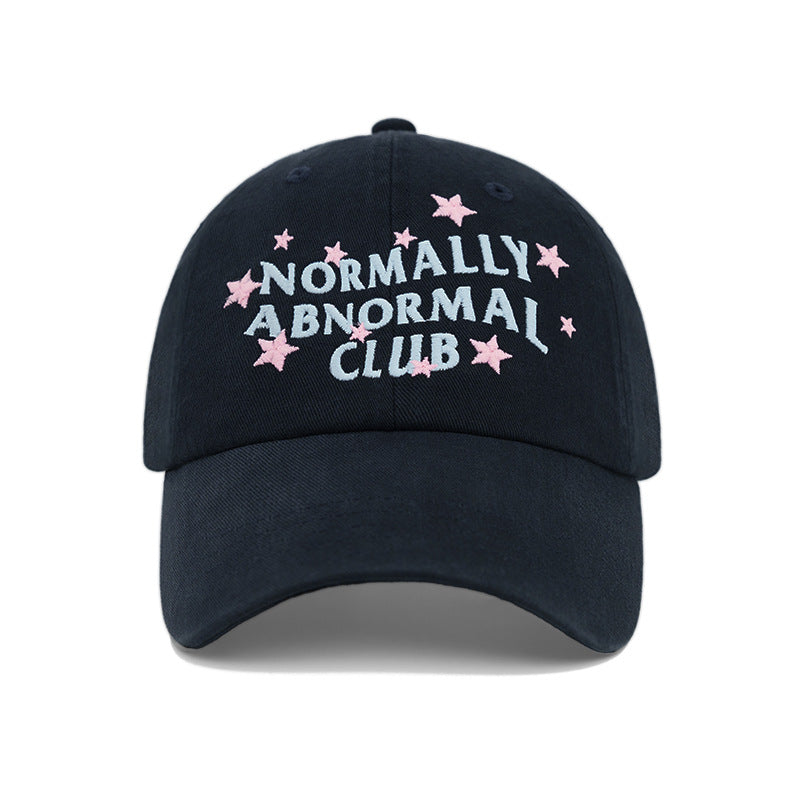 Normally Abnormal Club Embroidered Baseball Cap Fun Star Patch Cotton Hat