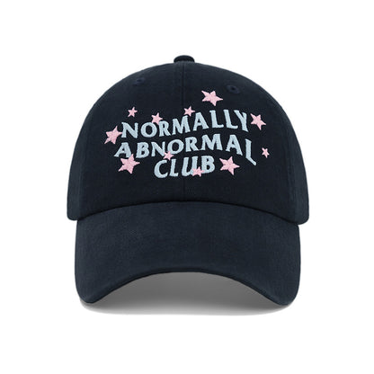 Normally Abnormal Club Embroidered Baseball Cap Fun Star Patch Cotton Hat