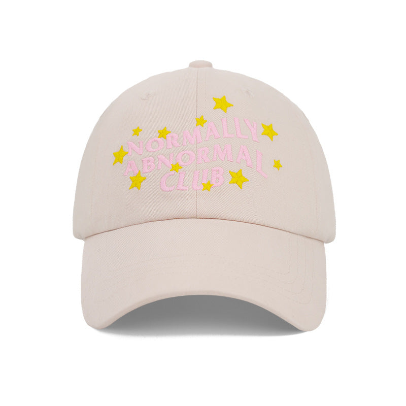 Normally Abnormal Club Embroidered Baseball Cap Fun Star Patch Cotton Hat