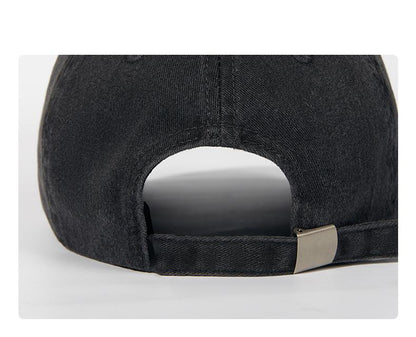 Gorra de béisbol vintage negra lavada con bordado de perro | Gorra ajustable para amantes de las mascotas