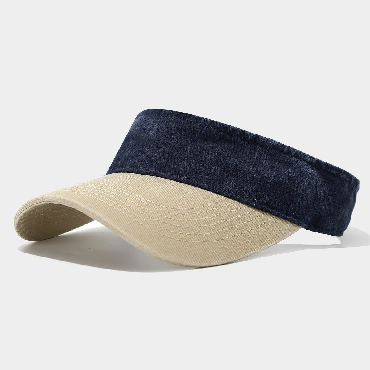 Gorra vintage con visera lavada - Gorra unisex para deportes al aire libre, transpirable y con protección UV, sin visera superior para hombre y mujer