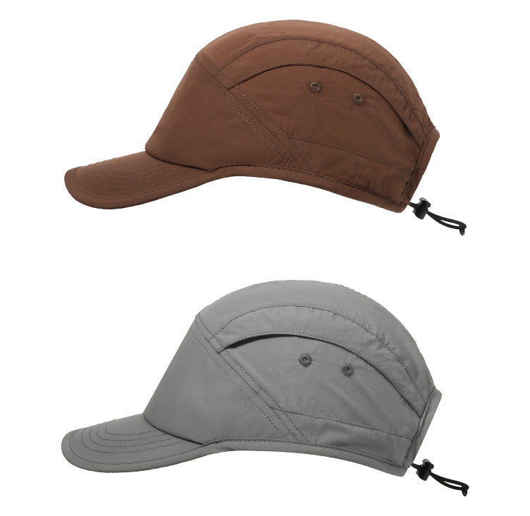 Pandaize Nylon Quick-Dry Baseball Cap – 5-Panel Work Hat for Men & Women, Adjustable Elastic Drawstring