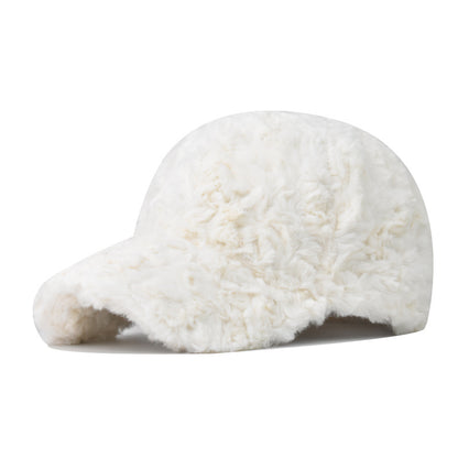 Pandaize New Plush Thick Warm Baseball Cap – Solid Color Winter Outdoor Hat