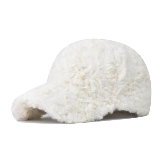 Pandaize New Plush Thick Warm Baseball Cap – Solid Color Winter Outdoor Hat