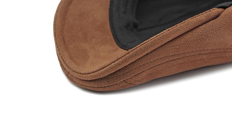 Pandaize Classic Suede Flat Cap – Unisex Vintage Beret Hat, British Style Newsboy Cap for Men & Women, Casual Autumn/Spring Wear