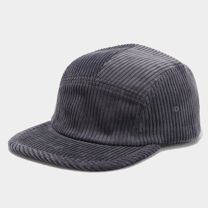 Retro 5-Panel Corduroy Cap – Solid Color, Unisex Fall & Winter Streetwear Hat