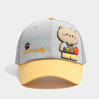 Pandaize キッズ ベースボールキャップ - かわいい漫画柄 調節可能なサンハット 男の子と女の子用 通気性メッシュ 夏用 日焼け防止 子供用帽子 (3～10歳)