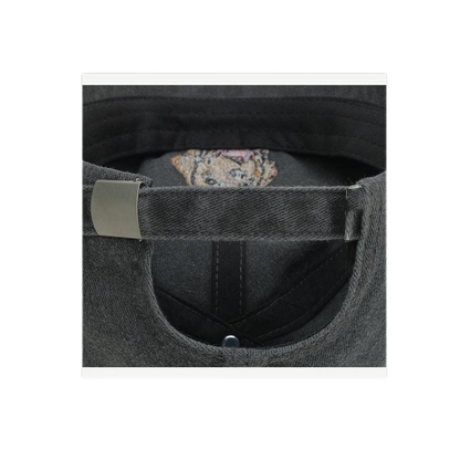 Gorra de béisbol vintage negra lavada con bordado de perro | Gorra ajustable para amantes de las mascotas